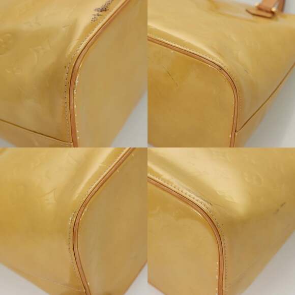 LOUIS VUITTON Monogram Vernis Houston Hand Bag Beige M91004 - Picture 10 of 13
